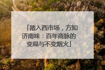 踏入西市场，方知济南味：百年商脉的变局与不变烟火